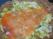 Galette sarrasin saumon fume fondue poireaux