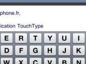 TouchType, pour mails iPhone paysage