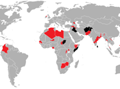Monde zones conflits