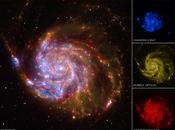 galaxie photographiée trois grands télescopes