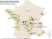 France carte mines d'uranium sites stockage