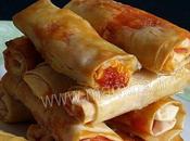 Cigares croustillants creme poivrons feta pour l'aperitif