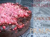 recette merveilleux gâteau fondant/mousseux chocolat L.Salomon avec fraise pralines rose