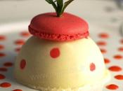 Dôme chocolat blanc fraise rhubarbe