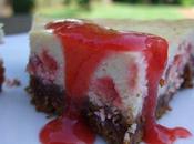 cheesecake fraises séchées coulis