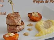 Filet mignons porc sauce noyau poissy, polenta abricots
