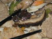 Filet mignon porc nouilles udon shiitake