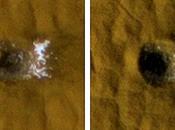 glace d’eau dans cratères récents Mars