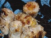 Bouchées poulet gruyère-pomme enrobées graines sésame