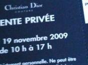 vente privée Dior novembre 2009