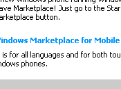 Marketplace ouvert pour windows mobile