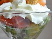 Verrine saumon fumé chantilly wasabi