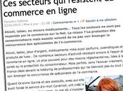 Artilce Figaro secteurs résistent commerce ligne