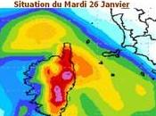 fortes pluies l'Est Corse, confirment entre mardi jeudi prochains.