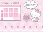 Fonds d'écrans/calendriers Hello kitty Février