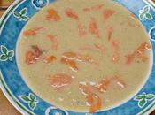 Potage chicons fromage saumon fume