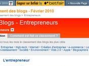 Lentrepreneur 41ème classement Wikio Entrepreneurs