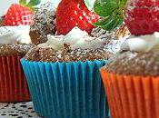 Cupcakes 'Papillon' Chocolat Noir Fraises Vanille