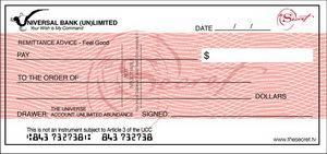 Le chèque d'abondance