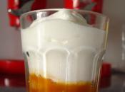 Verrines ‘light’ mousse fromage blanc coulis d’abricot