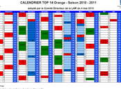 Calendrier saison 2010/2011