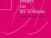 "Propos sciences" d'Yves Gingras