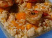 Risotto mangue gambas deux cuissons