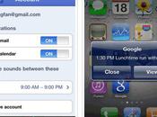 iPhone iPad: notifications mode push pour Gmail Agenda