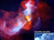 Comportement super-volcan sein galaxie
