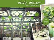 Décoration mariage vert citron blanche