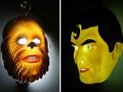 mama shelter lamps with masks cartoon characters