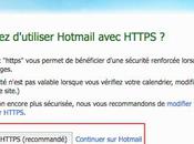 Hotmail vous propose d’utiliser protocole HTTPS