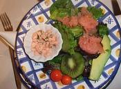 Salade autour saumon