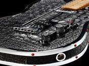 Guitare Fender telecaster diamants peau alligator.