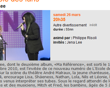 Jena à L’école des fans