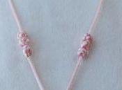 créations printemps bracelet sautoir roses tendres