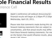 2011 Conférence téléphonique Apple avril...