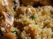 Poêlée champignons thon coriandre quinoa