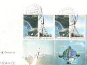 Fusée satellite timbres d'Indonésie