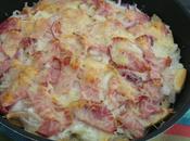Pain gratine bacon fromage blanc