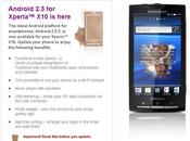Sony Ericsson Xperia Mise jour Android Gingerbread