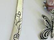 Marque pages PAPILLON FLEUR TIARE, rose romantique