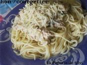 Spaghettis thon courgette