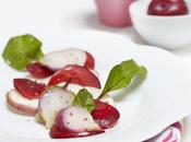 Salade navets acidulée prunes pamplemousse rouges