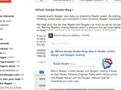 Google Reader nouveau look fonctionnalités Google+