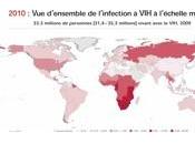 Sida carte prévalence dans monde 2011