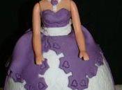 Gâteau Barbie princesse Déco violet blanc