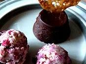Glace biscuits rose Fondant chocolat marrons