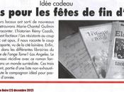 décembre 2011 livre Marie-Chantal Guilmin idée cadeau dans quotidien français Montagne Noire”