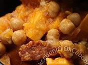 Cocotte patates douces, chorizo pois chiches
